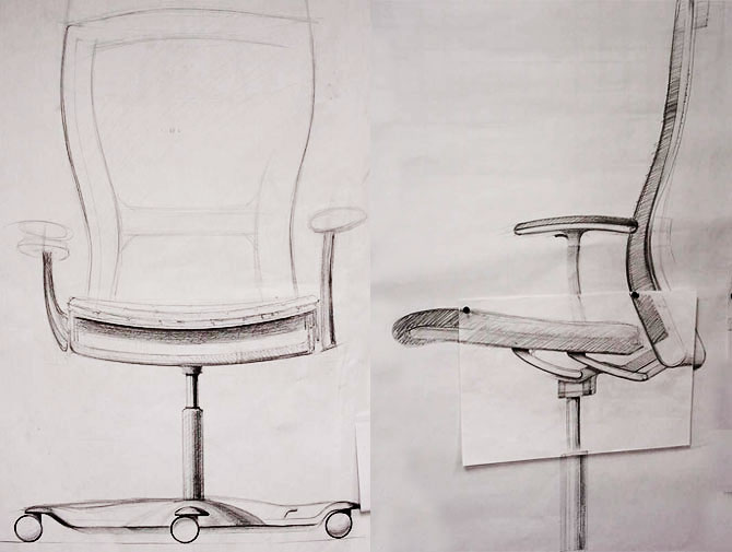 670x505 Knoll - Office Chair Sketch