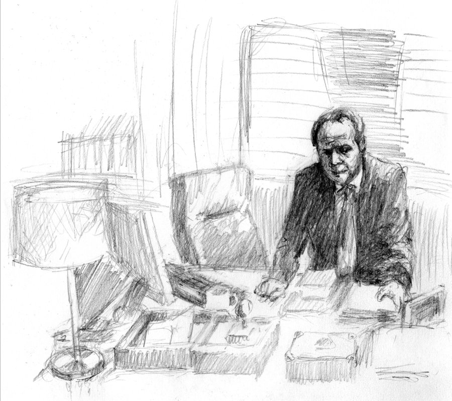 900x797 Office Sketch By Oilbigbrozer - Office Sketch