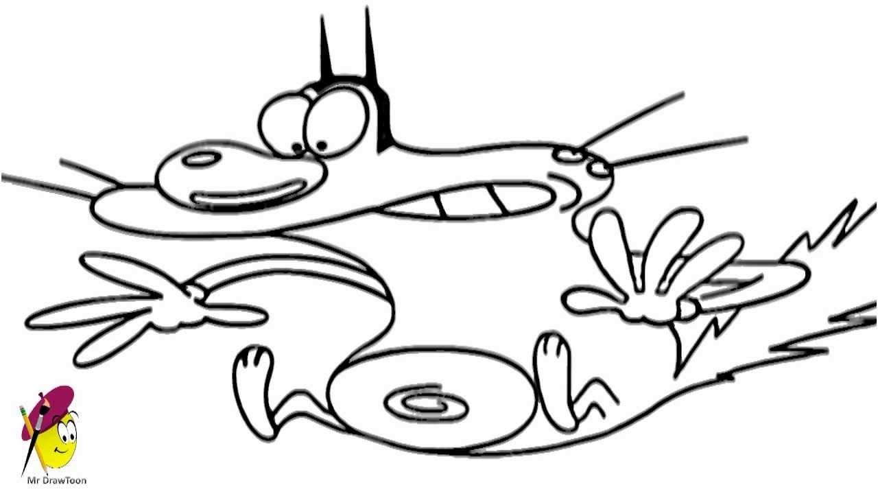 1280x720 How To Draw Oggy From Oggy And Cockroaches - Oggy And The Cockroaches Sketch