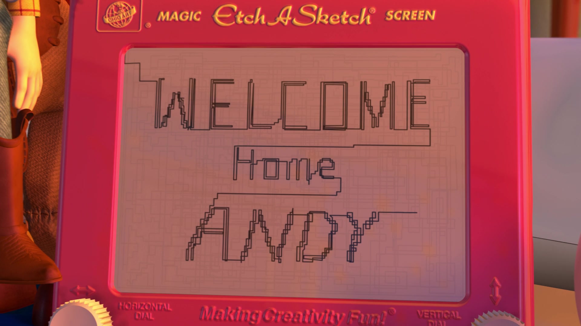 1920x1080 Ohio Art Etch A Sketch Screen In Toy Story 2 (1999) Animation Movie - Ohio Art Etch A Sketch
