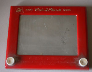 300x234 Vintage Ohio Art Etch A Sketch Magic Screen Toy Full Sized No 505 - Ohio Art Etch A Sketch