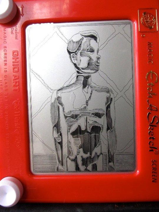 540x720 Creating Art, On An Etch A Sketch Wunc - Ohio Art Etch A Sketch
