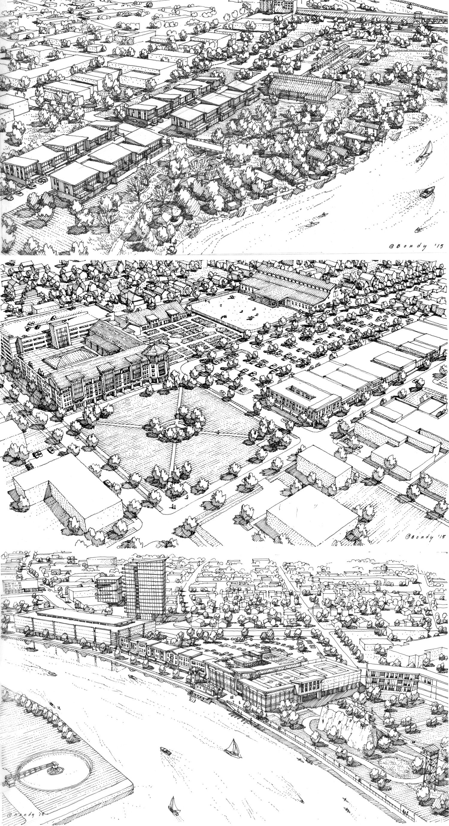 1500x2754 Charrette Design And Sketch Renderings For Lorain, Ohio - Ohio Sketch