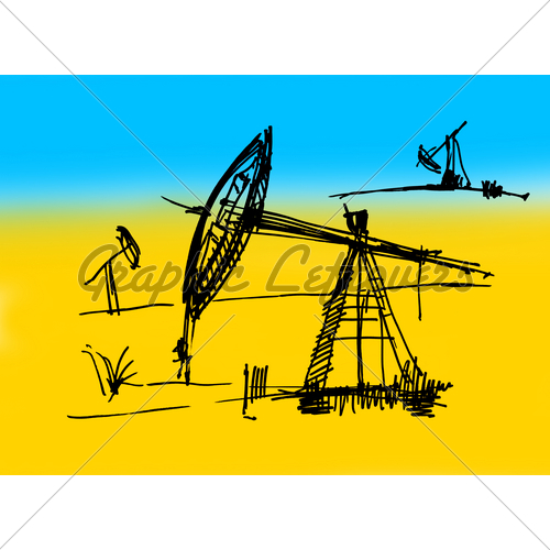 500x500 Oil Derrick Sketch Gl Stock Images - Oil Derrick Sketch