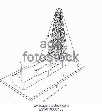 426x466 Oil Derrick Stock Photos And Images Age Fotostock - Oil Derrick Sketch