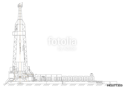 500x357 Oil Derrick Stock Photo And Royalty Free Images On - Oil Derrick Sketch