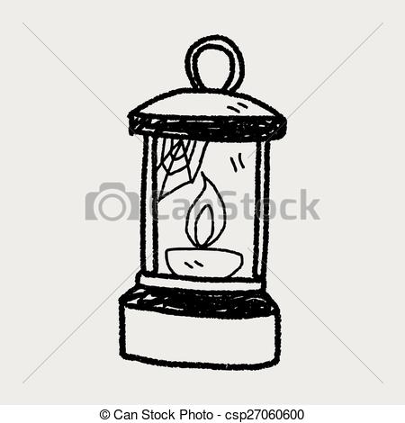 450x470 Oil Lamp Doodle Vector Clipart - Oil Lamp Sketch