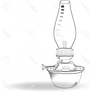 300x300 Photosimple Sketch Of Vintage Oil Lamp Vector Lazttweet - Oil Lamp Sketch