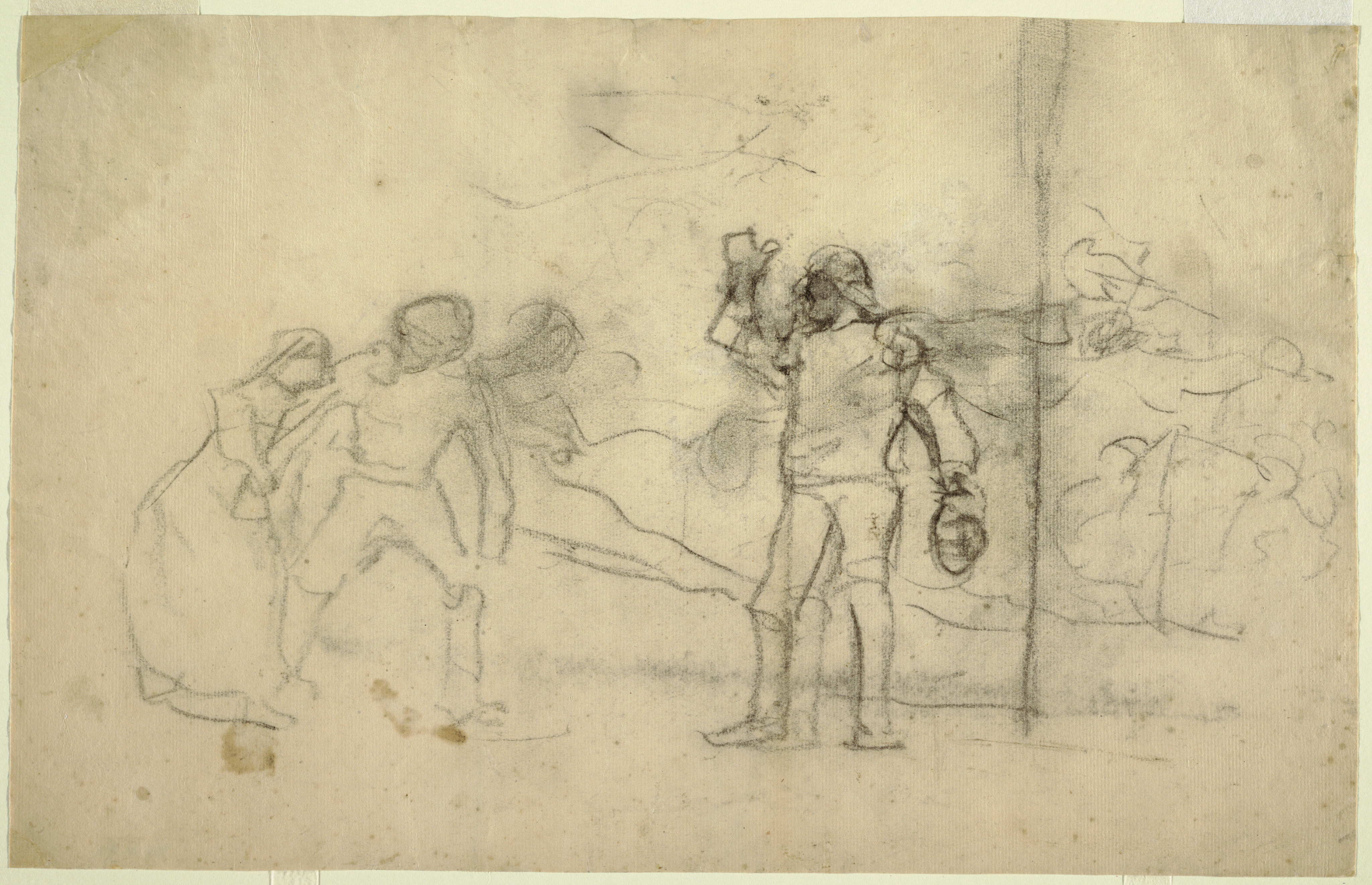 4096x2641 Filedrawing, Sketch For The Wreck, An Oil Painting Dated 1896 - Oil Painting Sketch