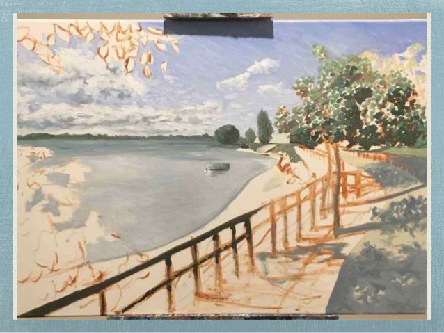 638x479 Step By Step Oil Painting, From Sketch To Finish - Oil Painting Sketch