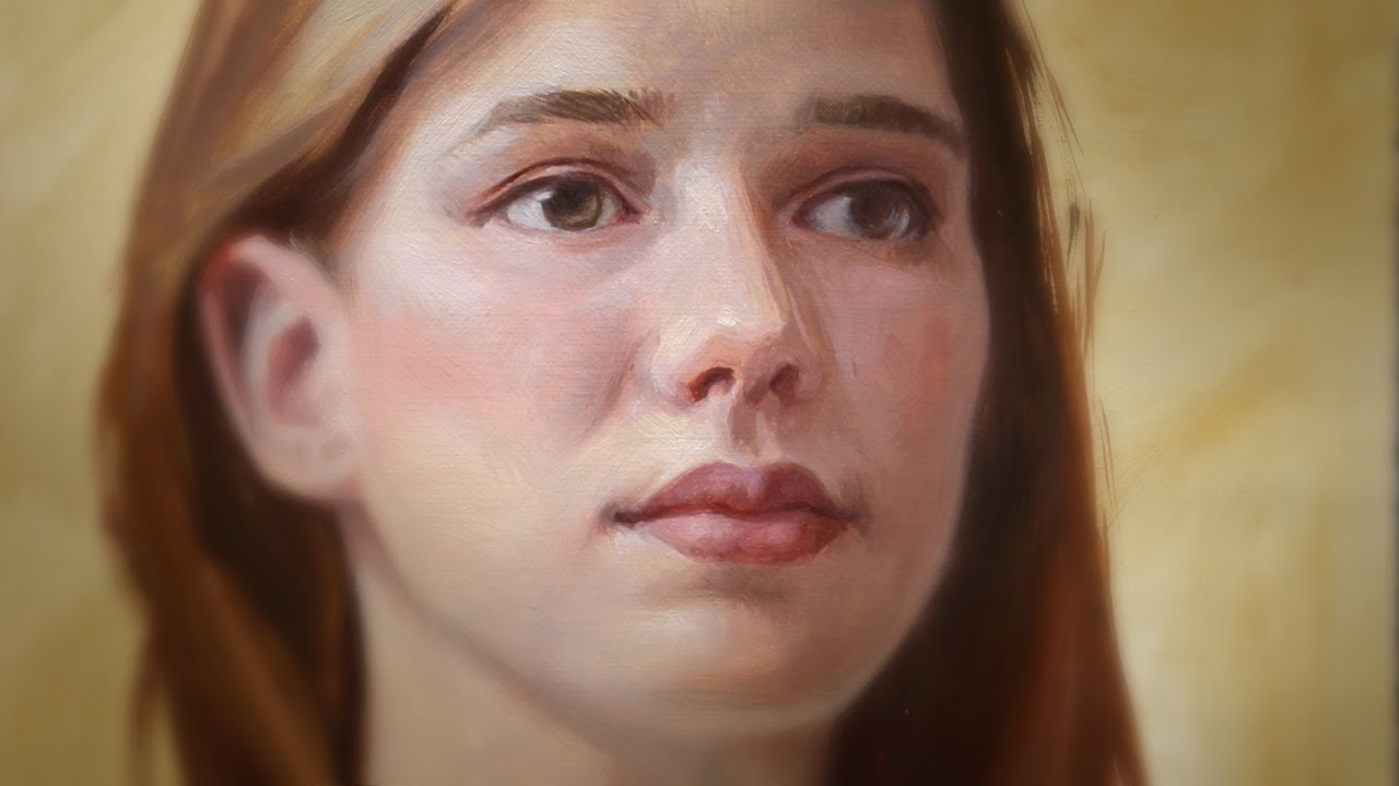 1280x720 Stephanie Oil Painting Sketch - Oil Painting Sketch