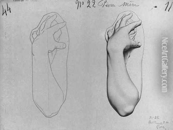 600x450 Arm Sketch Oil Painting Reproduction By Charles Bargue - Oil Painting Sketch