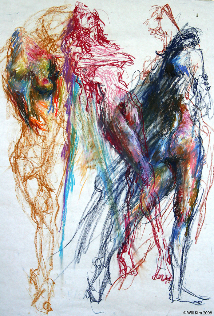 696x1024 Figure Drawing With Oil Pastels Will Kim - Oil Pastel Sketches