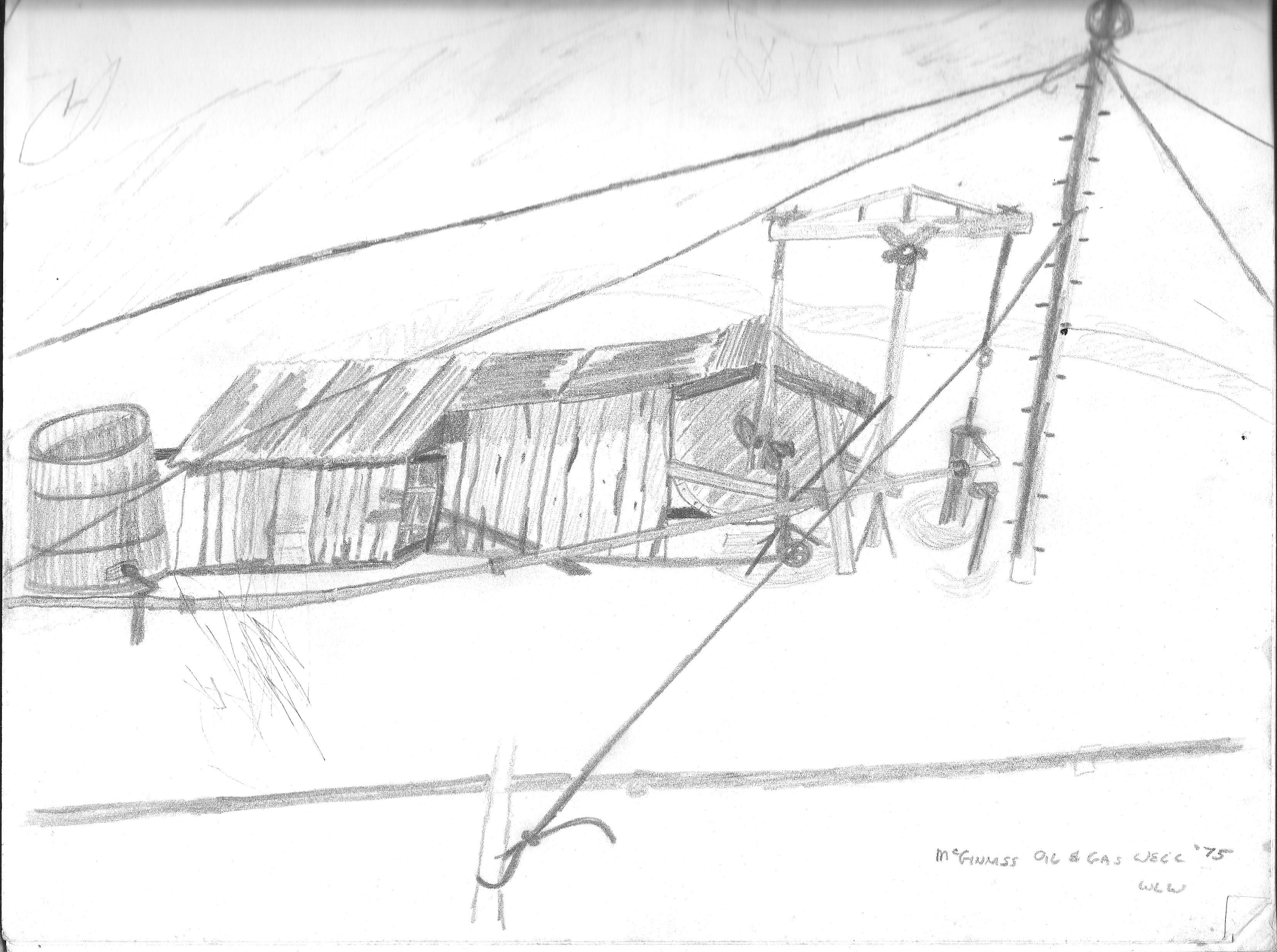 3312x2470 Bunnels Run, Oil And Gas Wells - Oil Well Sketch