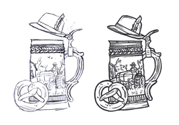 260x182 Oktoberfest Clipart - Oktoberfest Sketch