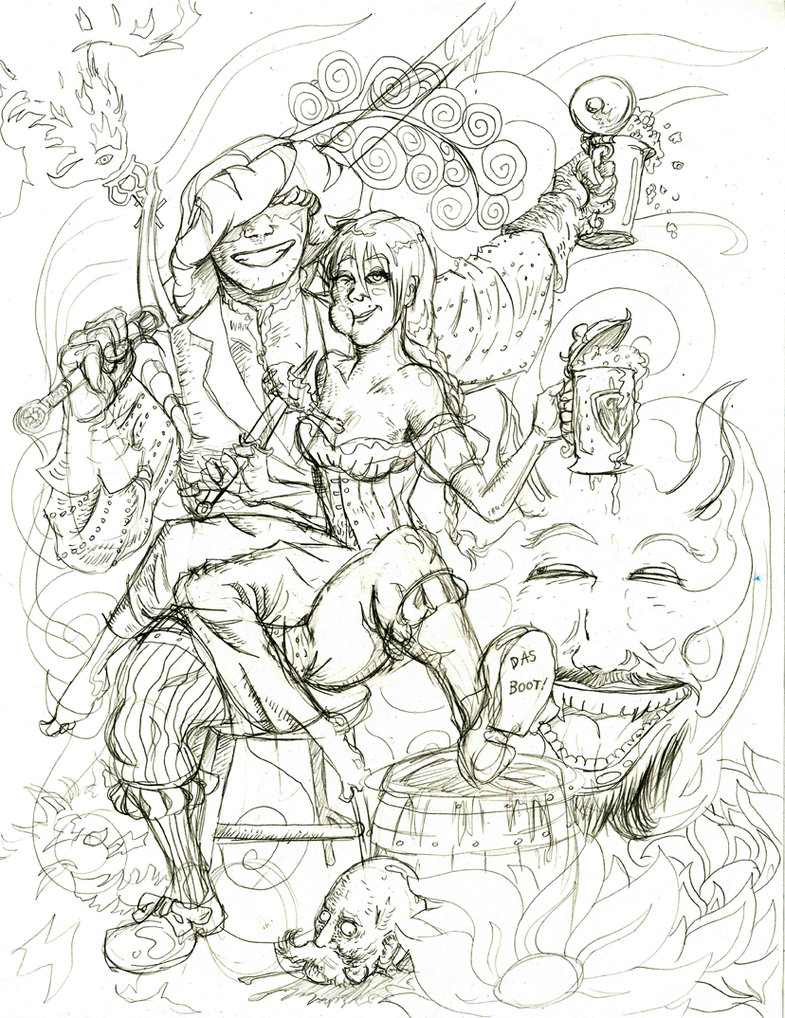 785x1018 Oktoberfest Sketch By Tribemun - Oktoberfest Sketch