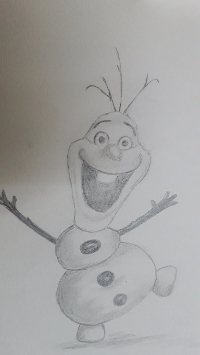 670x1191 Hand Drawn Sketch Of Olaf From Frozen By Prerna2002 - Olaf Frozen Sketch