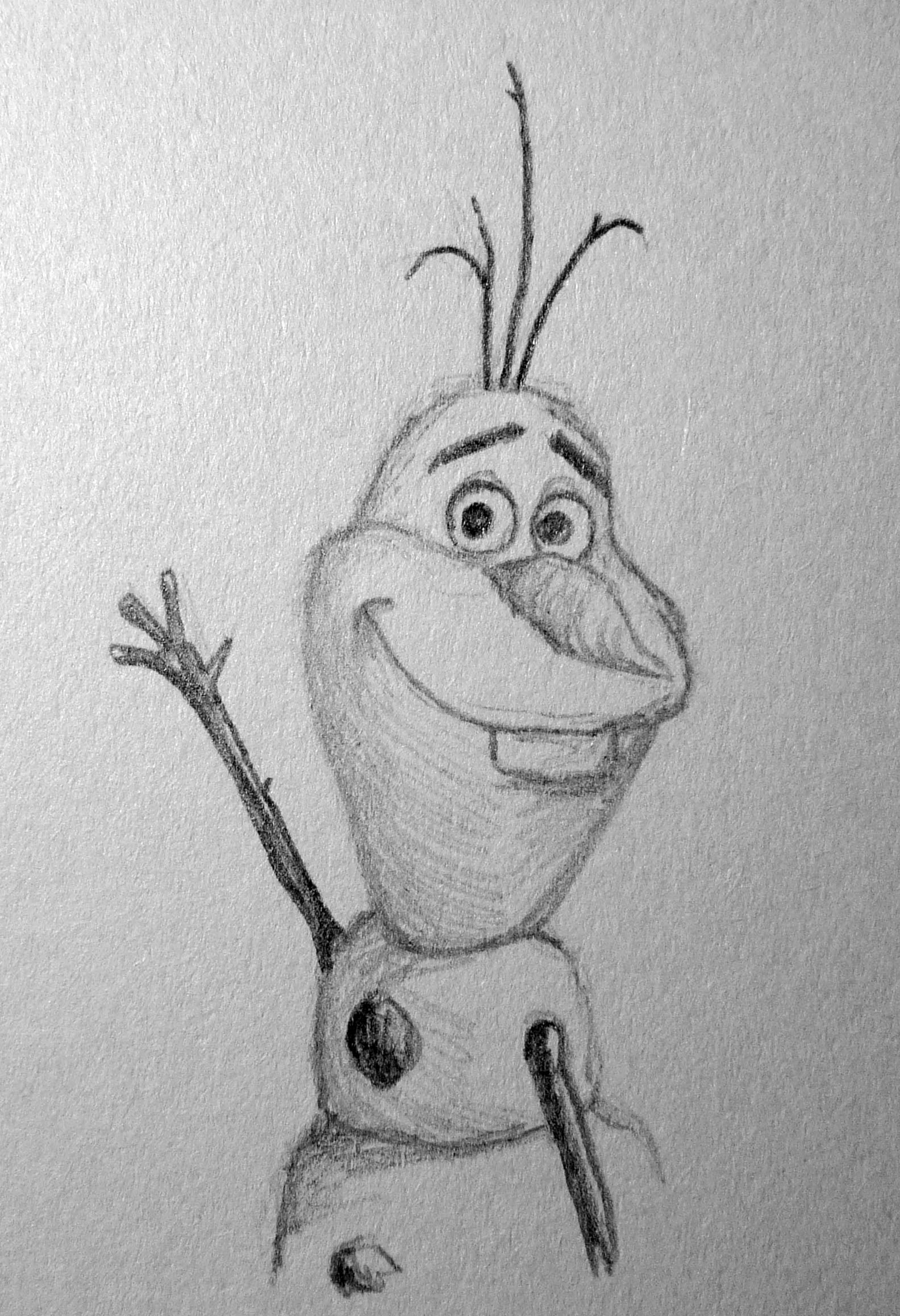 1584x2316 Olaf The Aspiring Illustrator - Olaf Frozen Sketch