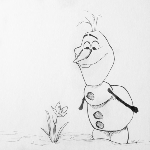 600x600 Olaf By Mejia29 - Olaf Frozen Sketch