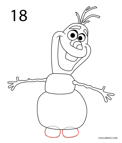 425x500 How To Draw Olaf (Step By Step Pictures) Cool2bkids - Olaf Sketch