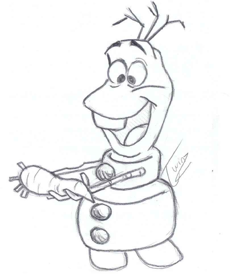 Olaf Sketch at PaintingValley.com | Explore collection of Olaf Sketch