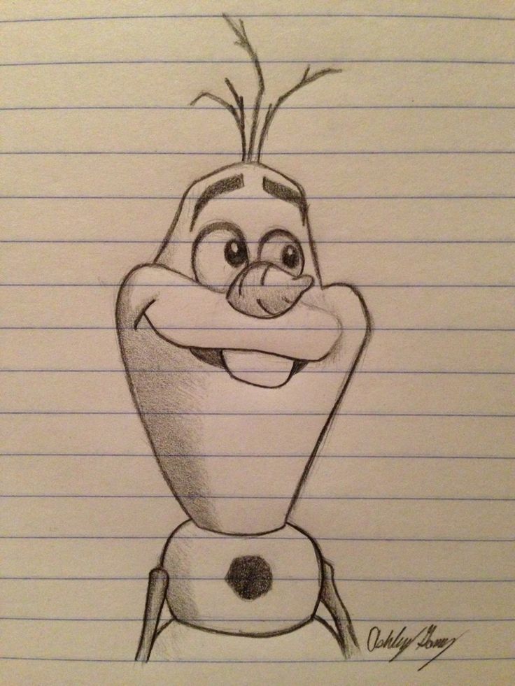 736x981 Dibujos - Olaf Sketch