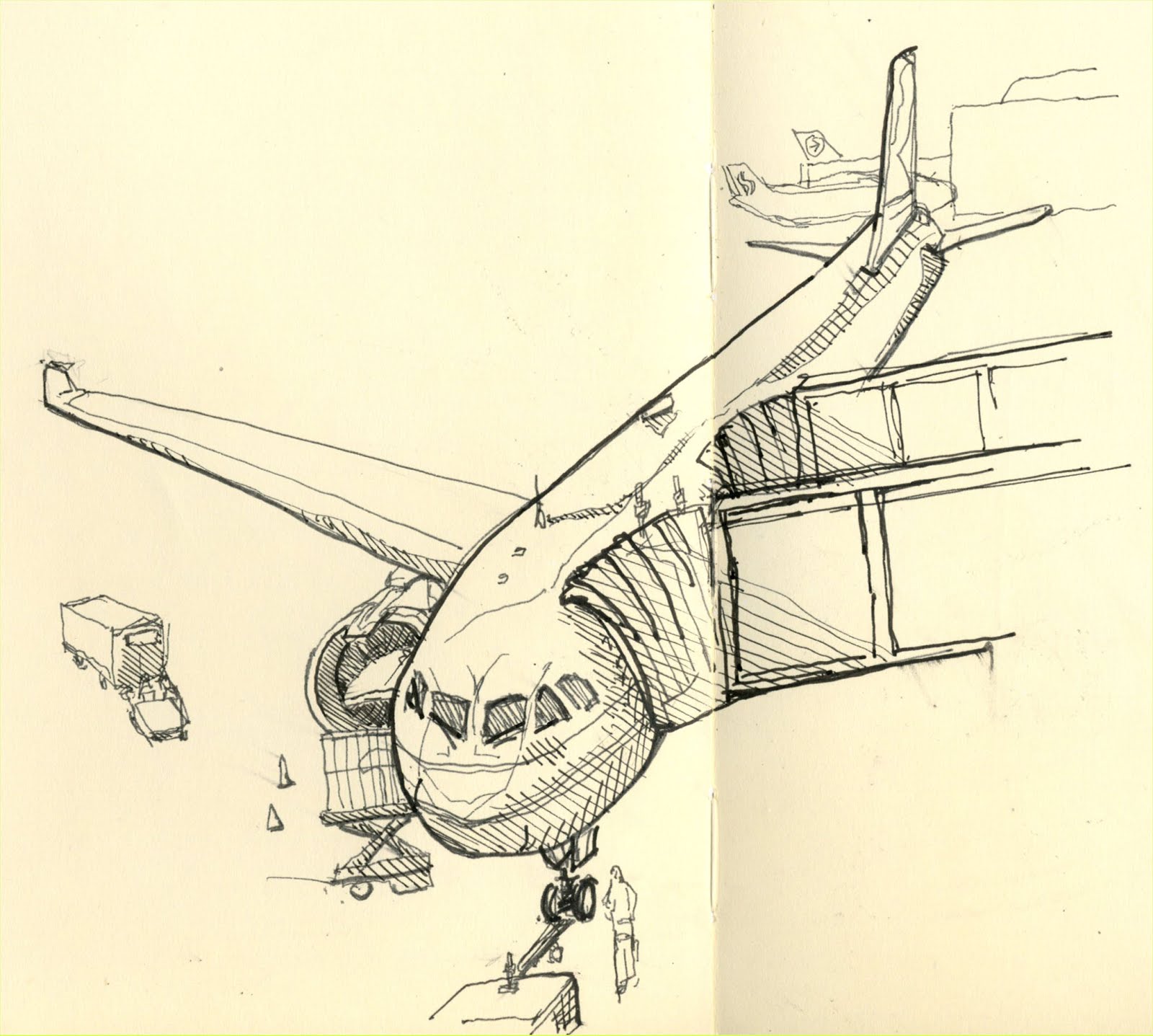 Old Airplane Sketch at PaintingValley.com | Explore collection of Old ...