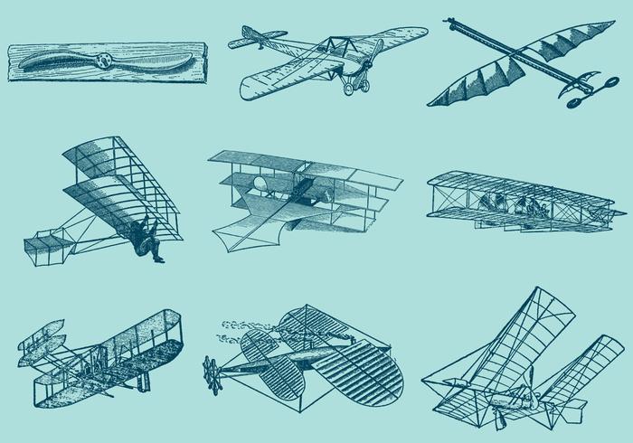 700x490 Old Style Airplanes - Old Airplane Sketch
