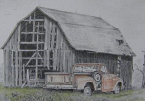300x210 Pencil Drawings Of Old Barns In Color Old Barn Drawings Old - Old Barn Sketches
