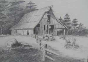 300x210 Pencil Drawings Of Old Barns Pencil Sketches Of Old Barns Pencil - Old Barn Sketches