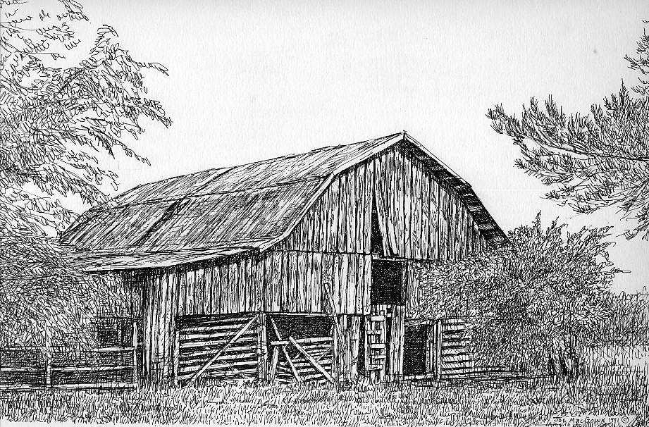 921x606 Pencil Drawings Of Old Barns And Buildings Pen And Ink Barns - Old Barn Sketches