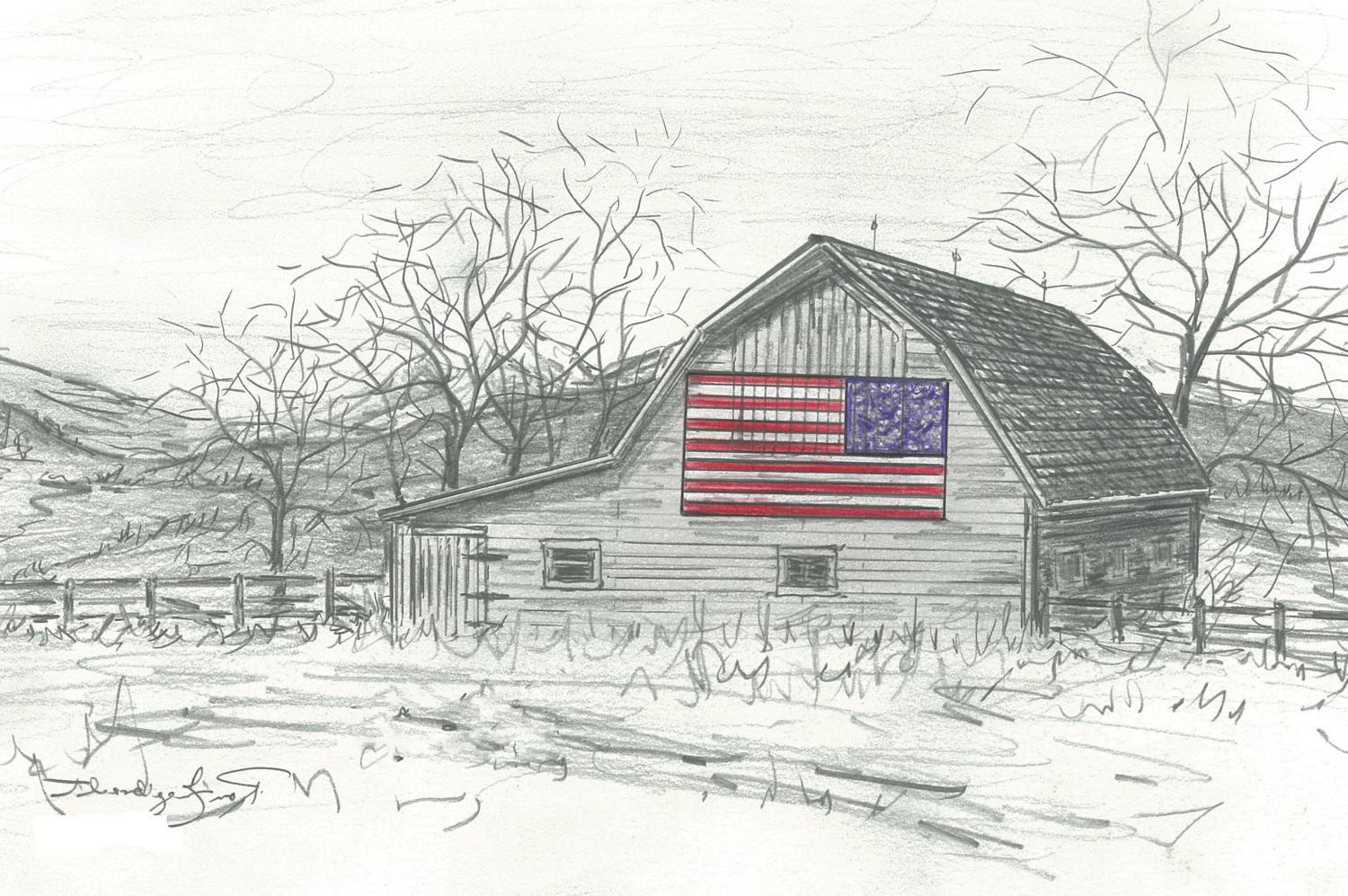 1500x997 Pictures Pencil Sketches Of Old Barns, - Old Barn Sketches