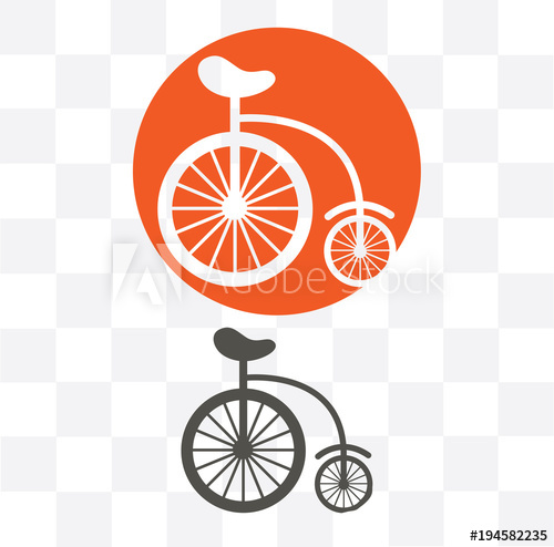 500x494 Old Bicycle With Big Wheel Vector Sketch Icon Isolated On - Old Bicycle Sketch
