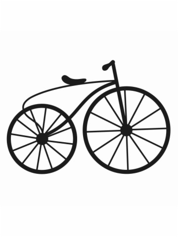 360x480 Buy Pushy Wall Sticker Retro Bicycle Sketch Creative Decorative - Old Bicycle Sketch