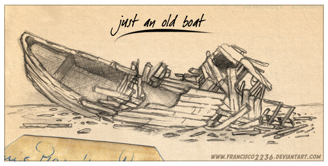 640x324 Old Boat - Old Boat Sketch