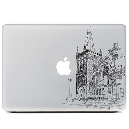 500x500 Zmc172 Sketch Old City Buildings Vinyl Decal Laptop Skin Case For - Old City Sketch