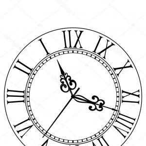 300x300 Stock Illustration Old Retro Cuckoo Clock Postcard Vintage Sketch - Old Clock Sketch