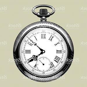 300x300 Vintage Clock Hand Drawn Sketch Isolated Vector Orangiausa - Old Clock Sketch