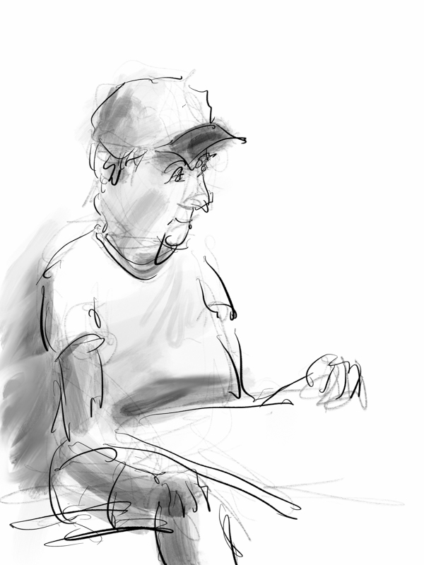 600x800 Old Guy - Old Guy Sketch