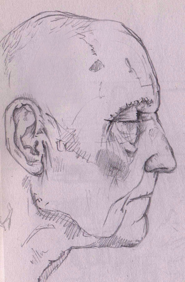 724x1104 Old Man Sketch - Old Guy Sketch