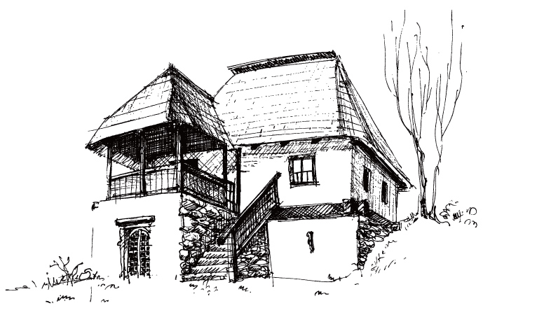 786x450 Old House Sketch 3 Free Vector Graphic Download - Old House Sketch