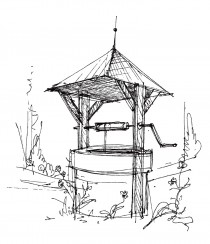 210x244 Old House Sketch Vector Free Vector Graphic Download - Old House Sketch