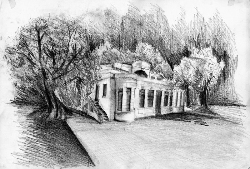 800x541 Old House Sketch By Anvetaro - Old House Sketch