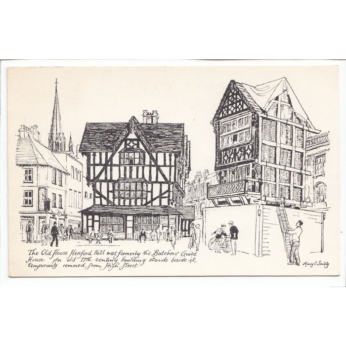 700x700 The Old House Hereford Sketch Postcard On Ebid United Kingdom - Old House Sketch