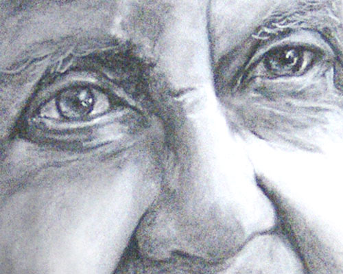 500x399 Old Lady Charcoal Drawing [Archive] - Old Lady Sketch