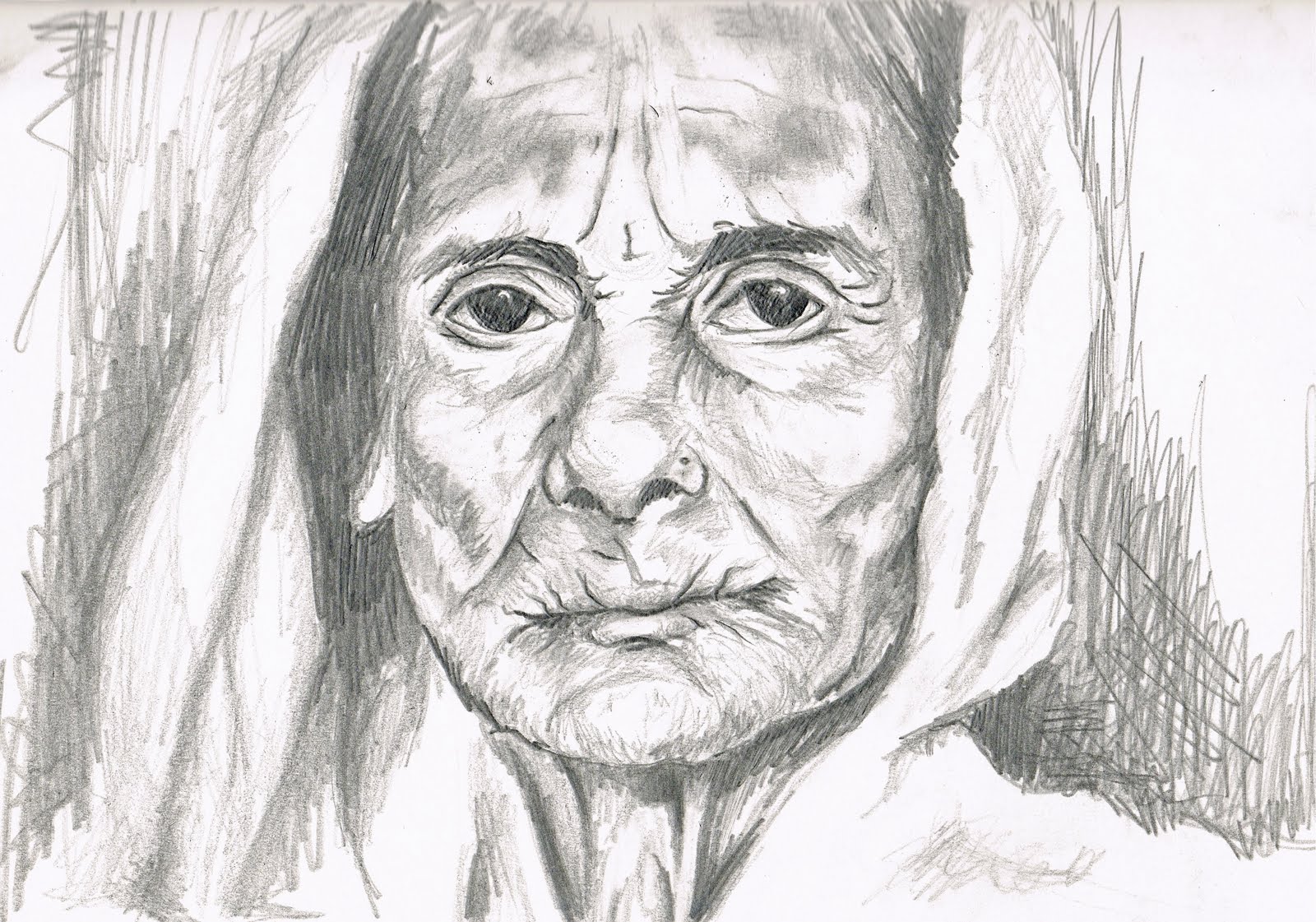 1600x1121 Martinwoodsillustrator - Old Lady Sketch