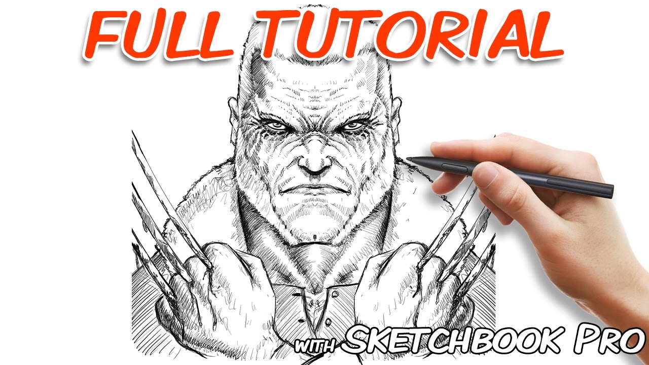1280x720 How To Draw Wolverine (Old Man Logan ) Using Sketchbook Pro - Old Man Cartoon Sketch