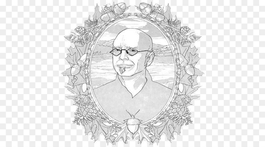 900x500 White Sketch - Old Man Cartoon Sketch