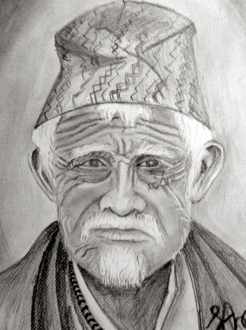 800x1072 Old Man Picture In To The Feelings Art Of Living. - Old Man Face Sketch