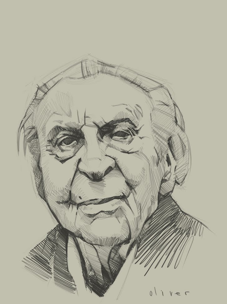 729x975 Olivers Art Blog (Idraw) Old Man Head Sketch - Old Man Face Sketch